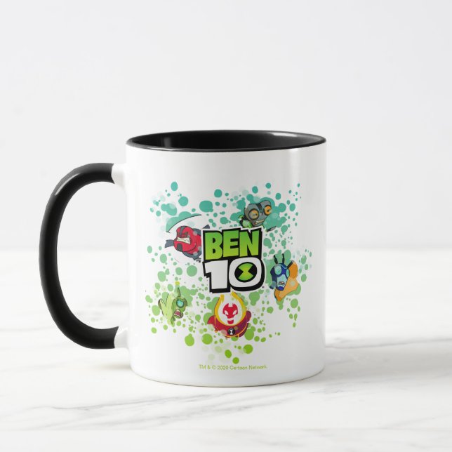 Mug Ben 10 Aliens Formulaires Graphique de bulle (Gauche)