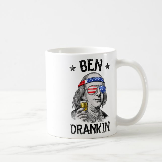 Mug Ben Drankin 4 juillet Benjamin Franklin Hommes Fem (Droite)