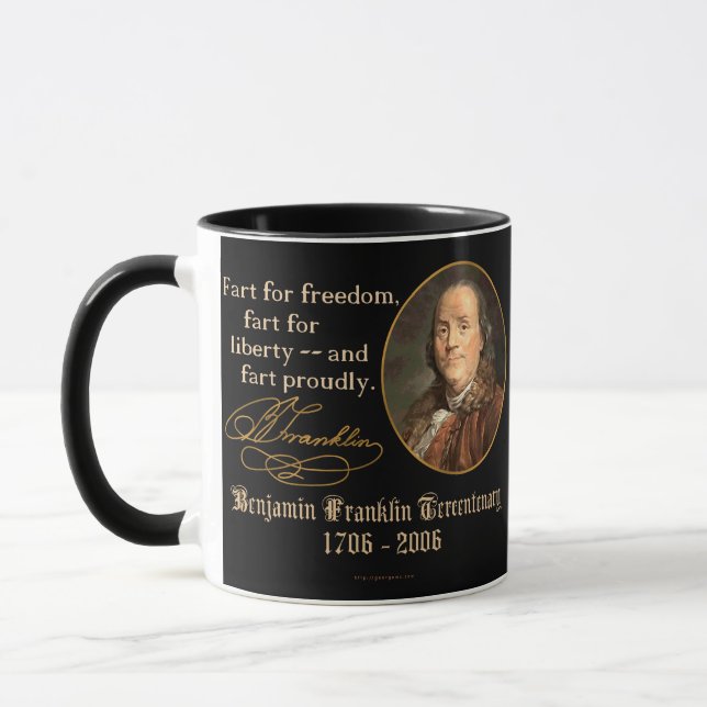 Mug Ben Franklin - pet fièrement (Gauche)