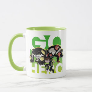 Mug Ben Tennyson, Cannonbolt et Four Arms - Go Hero