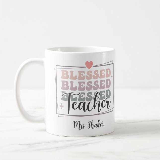 Mug Bénédiction de l'enseignant Appréciation personnal (Gauche)
