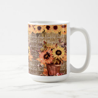 Mug Bénédiction de tournesol Gratitude Thanksgiving