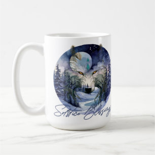 Mug Bénédiction solstice Wolf d'hiver Moonlight Woods