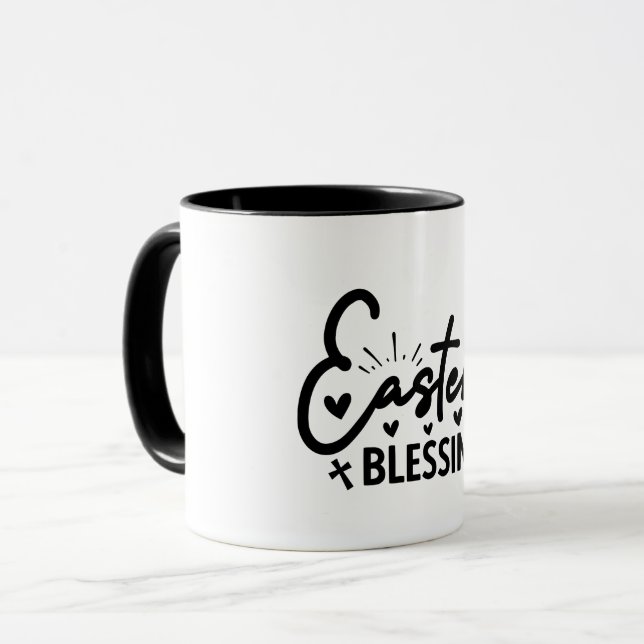 Mug Bénédictions de Pâques chrétiennes  (Devant gauche)