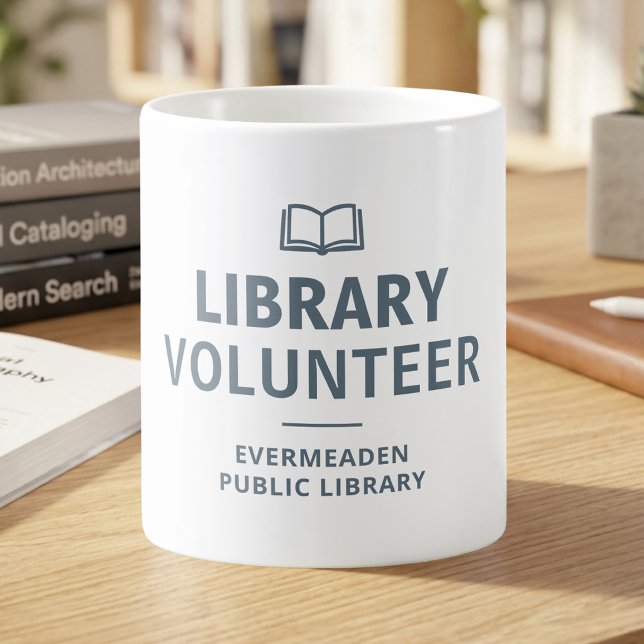 Mug Bénévole de bibliothèque personnalisé (Créateur téléchargé)