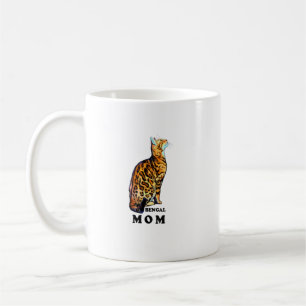 Mug Bengal Chat Maman Chemise Domestique Roseté Brown