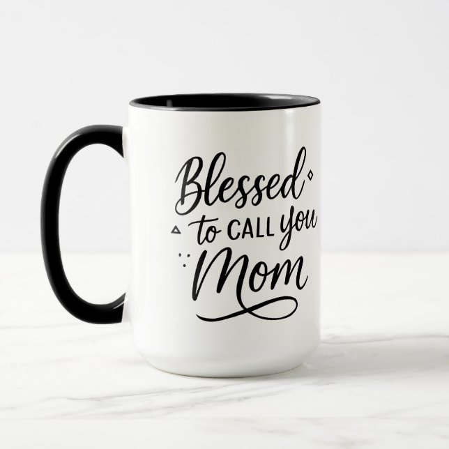 Mug Béni de t'appeler maman - Cadeau pour maman (Gauche)