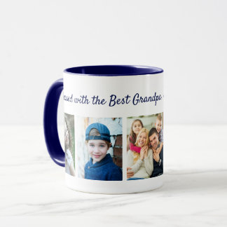 Mug Béni du meilleur grand-père 5 Collage de photos Bl