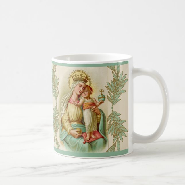 Mug Béni Mère tenant le Globe de Jésus-Enfant (Droite)
