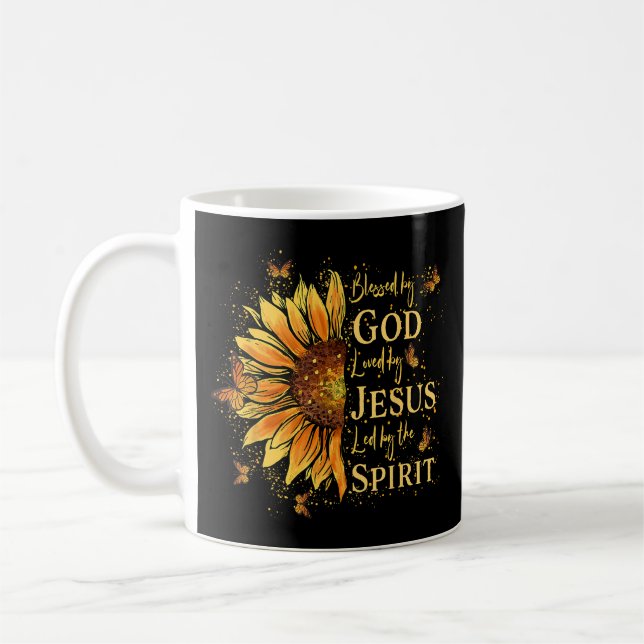 Mug Béni Par Dieu - Aimé Par Jésus, Tournesol (Gauche)