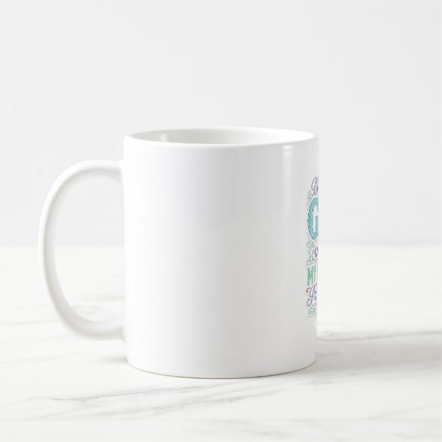 Mug Béni par Dieu gâté par mon mari conception de t-sh (Gauche)