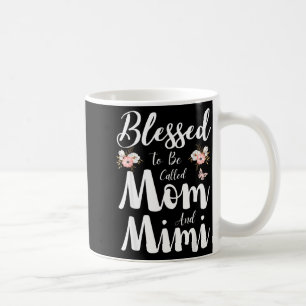 Mug Bénie d'être appelée maman et mimi floral mignon