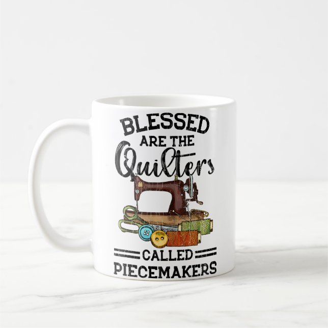 Mug Bénis Sont Les Couturières De Patchwork Drôle Cout (Gauche)