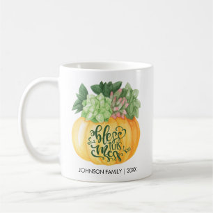 Mug Bénissez Ce Mess Citrouille Succulent Personnalisé