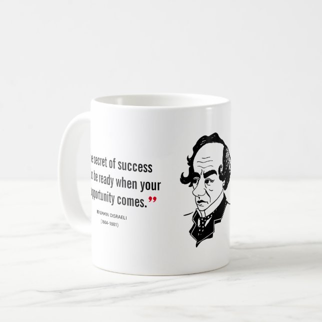 Mug BENJAMIN DISRAELI Citation Inspiration Christian (Devant gauche)