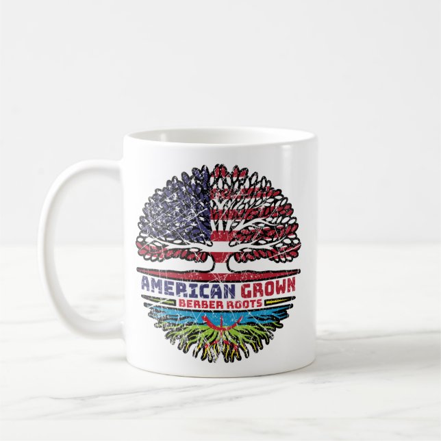 Mug Berber Amazigh Etats-Unis Amérique Arbre des Etats (Gauche)