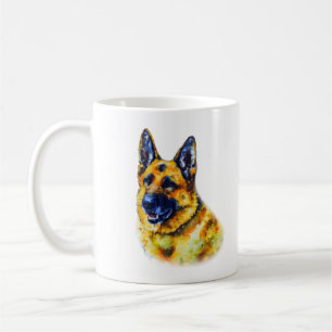 Mug Berger allemand aquarelle
