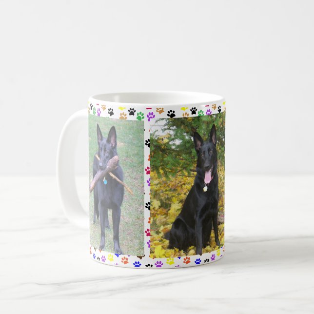 Mug berger allemand, automne et jouets & Empreintes de (Devant gauche)