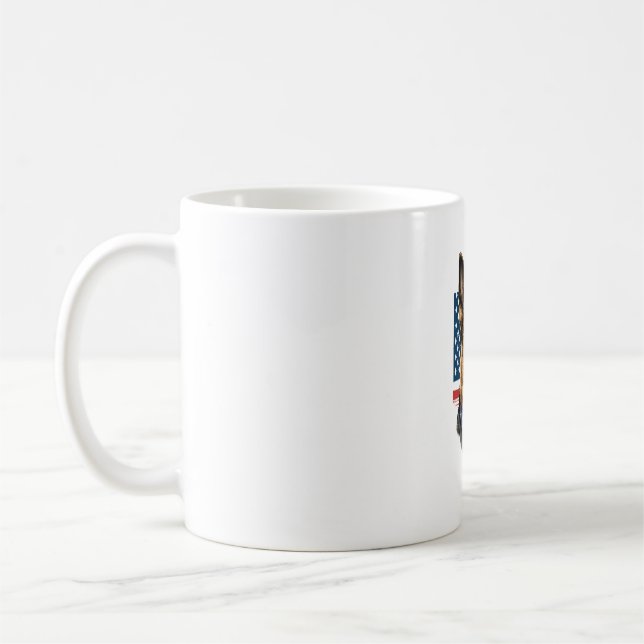 Mug Berger allemand avec drapeau américain (Gauche)