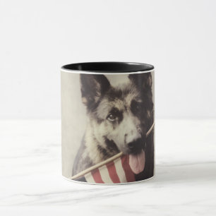 Mug Berger Allemand Avec Drapeau Américain