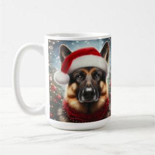 Mug Berger allemand Chapeau Écharpe de Noël Art de chi