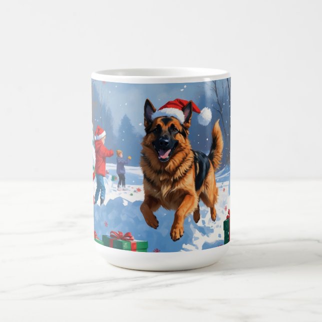 Mug Berger allemand courant dans la neige avec Casquet (Centre)