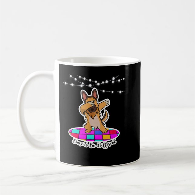 Mug berger allemand Dabbing Oser être différent animal (Gauche)