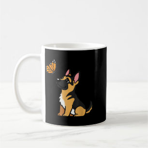 Mug Berger Allemand Et Papillon Chien Mignon Papillon
