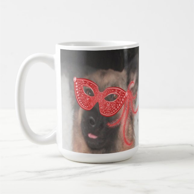 Mug berger allemand Mardi Gras Masque rouge (Gauche)