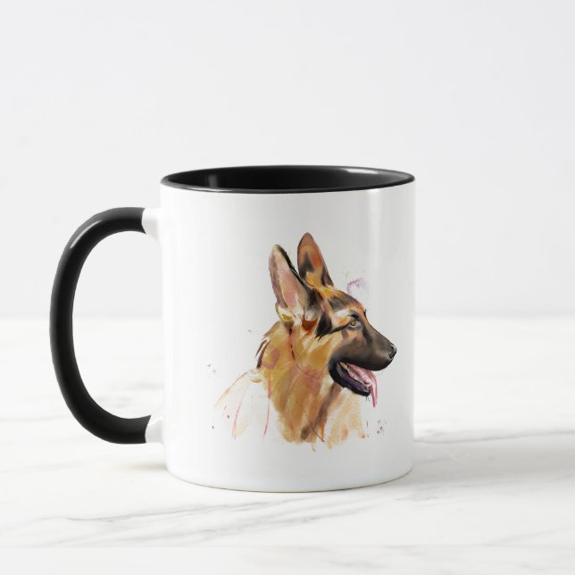 Mug Berger Allemand –  Mug à Café pour Chien GSA (Gauche)