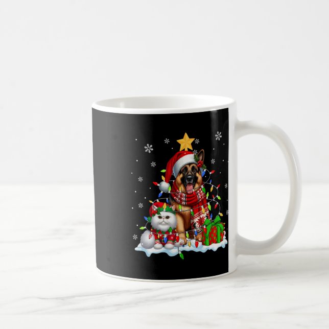 Mug Berger Allemand père Noël Avec Feu De Noël Chat El (Droite)