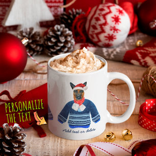 Mug Berger Allemand portant un pull moche amateur de c
