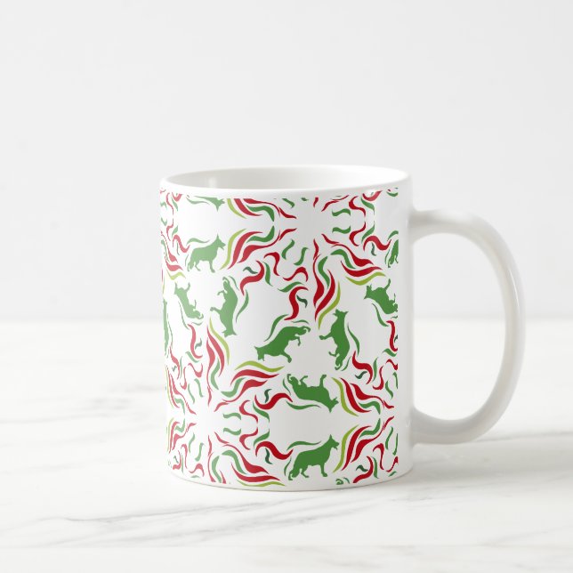Mug Berger allemand rouge vert (Droite)