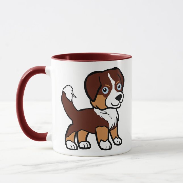Mug Berger Australien Rouge Tri Cartoon avec Queue (Gauche)