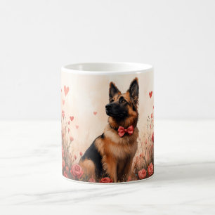 Mug Berger belge avec Rose - Saint-Valentin