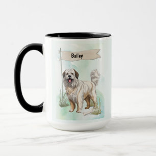 Mug Berger des Pyrénées Aquarelle Chien Personnalisé