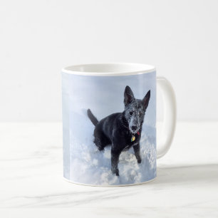 Mug Berger noir allemand dans la neige Deux vues, ZKA
