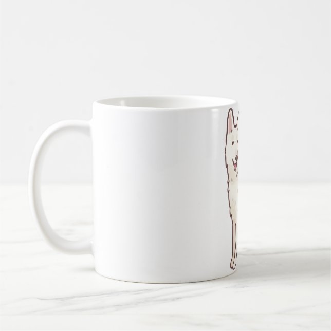 Mug Berger suisse blanc assis (Gauche)