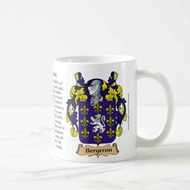 Mug Bergeron, l'origine, la signification et la crête (Droite)