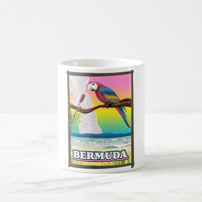 Mug Bermuda Paradis. T-Shirt Coussin à bouton (Centre)