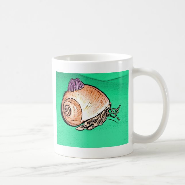 Mug Bernard l'ermite avec un casquette de Shell de (Droite)