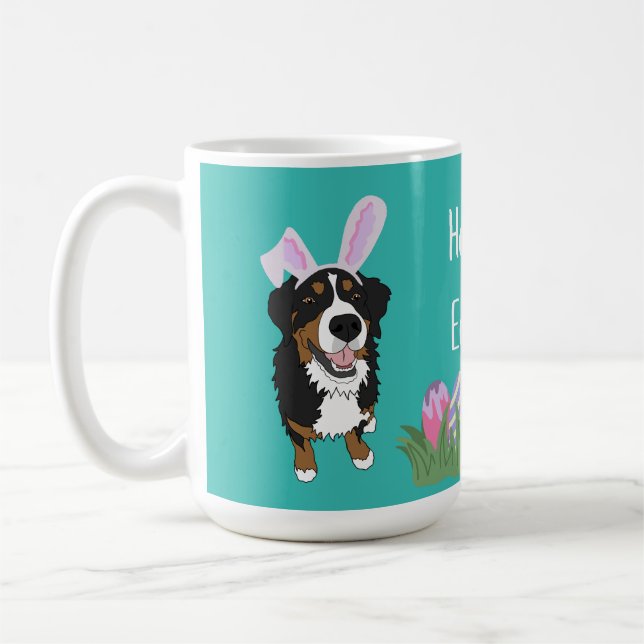 Mug Bernese Mountain Dog Lapin de Pâques (Gauche)