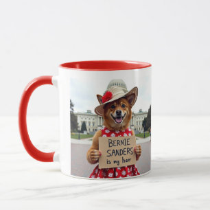 Mug Bernie Sanders est mon héros, le chien mignon