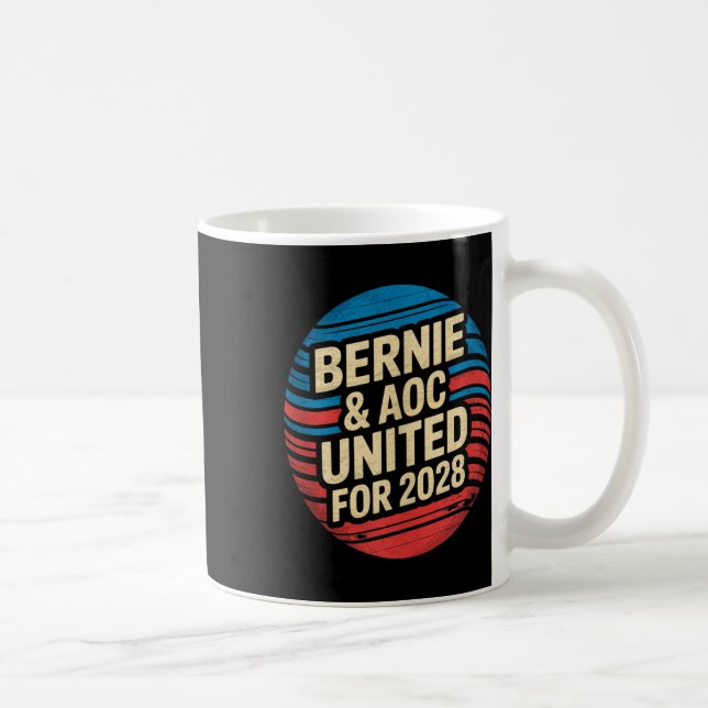 Mug Bernie Sanders Et Aoc 2028 Pour La Campagne Du Pré (Droite)