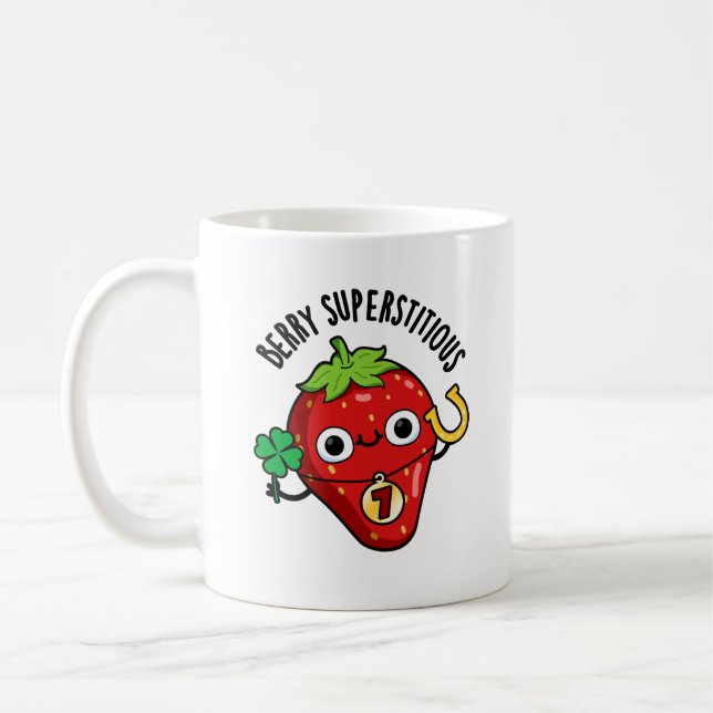Mug Berry Superstitieux Funky Fraise Pun (Gauche)