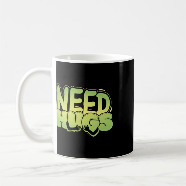 Mug Besoin de câlins – Conception de confort mignonne  (Gauche)