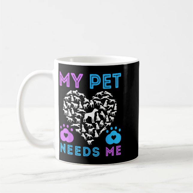 Mug Besoins d'animaux de compagnie Animaux de soutien  (Gauche)