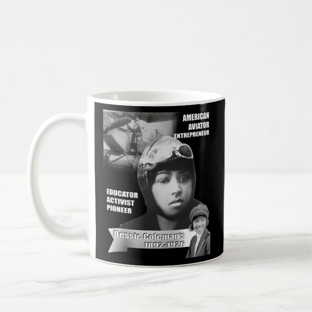 Mug Bessie Coleman Dark (Gauche)