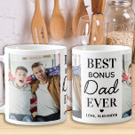 Mug Best BONUS DAD Ever Personnalisé 2 Fête des pères<br><div class="desc">Surprenez votre père bonus ou pas papa cette fête des pères avec une tasse de café photo personnalisée. "Meilleur Bonus PÈRE Jamais." Personnalisez cette tasse de papa bonus avec photos préférées, message et nom.. Visitez notre collection pour les meilleurs cadeaux de fête des pères papa et cadeaux de papa personnalisés....</div>