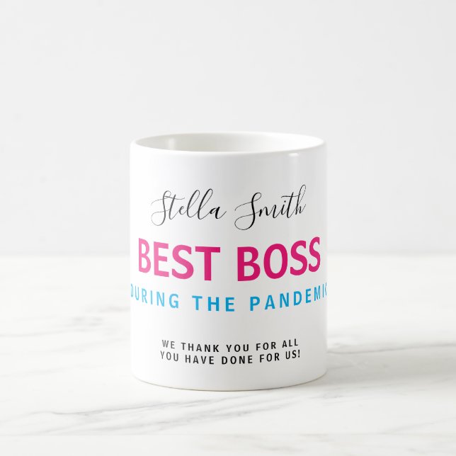 MUG BEST BOSS COVID PANDEMIC (Centre)